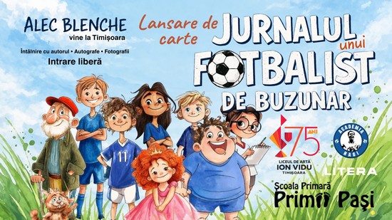 Fotbal și povești: Alec Blenche vine la Timișoara cu „fotbaliștii de buzunar”