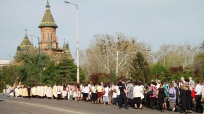 Pelerinaj de Florii la Timișoara: două trasee spre Catedrala Mitropolitană