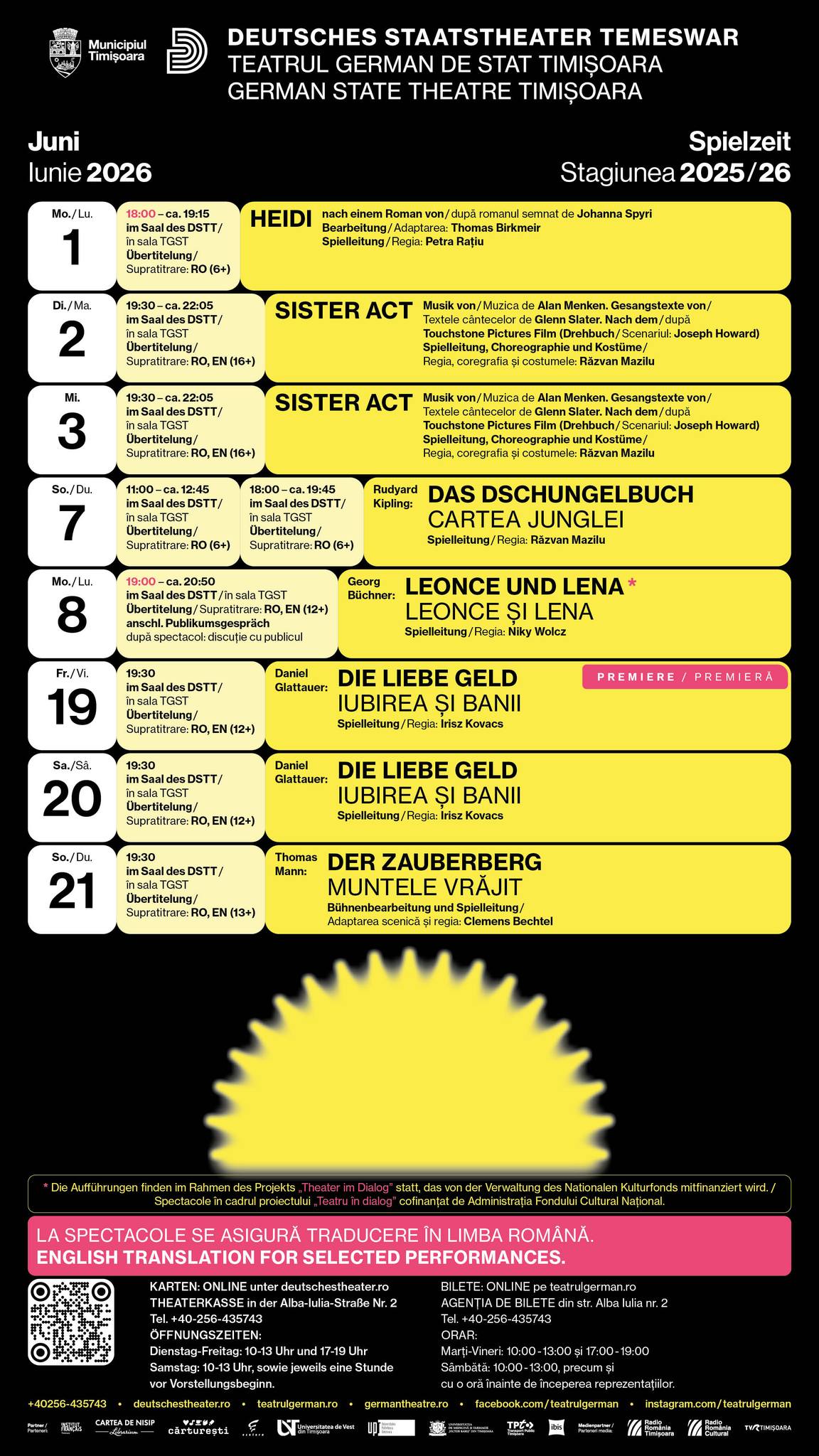 program teatrul german timisoara