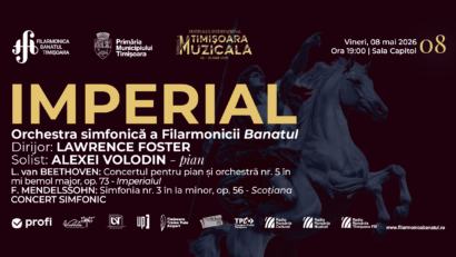 Dirijorul american Lawrence Foster, la pupitrul Orchestrei Simfonice a Filarmonicii „Banatul”