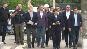 Nicușor Dan, la Galați după explozia provocată de drona rusească