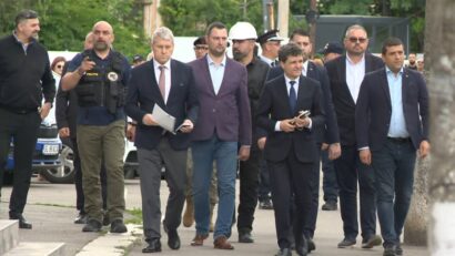 Nicușor Dan, la Galați după explozia provocată de drona rusească