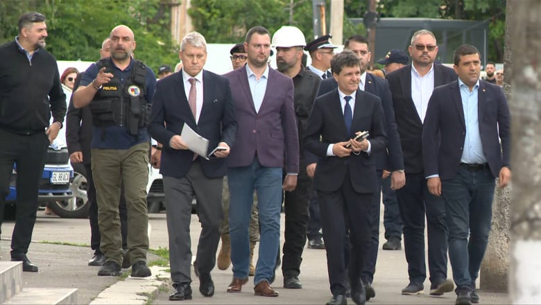 Nicușor Dan, la Galați după explozia provocată de drona rusească