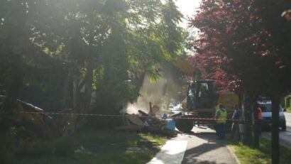 Noi demolări pe malul Begăi în zona bulevardului Pârvan