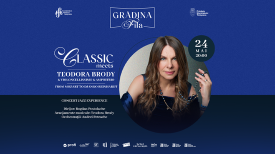 Classic meets Teodora Brody, concert de jazz simfonic la Gradina de Vară a Filarmonicii Banatul