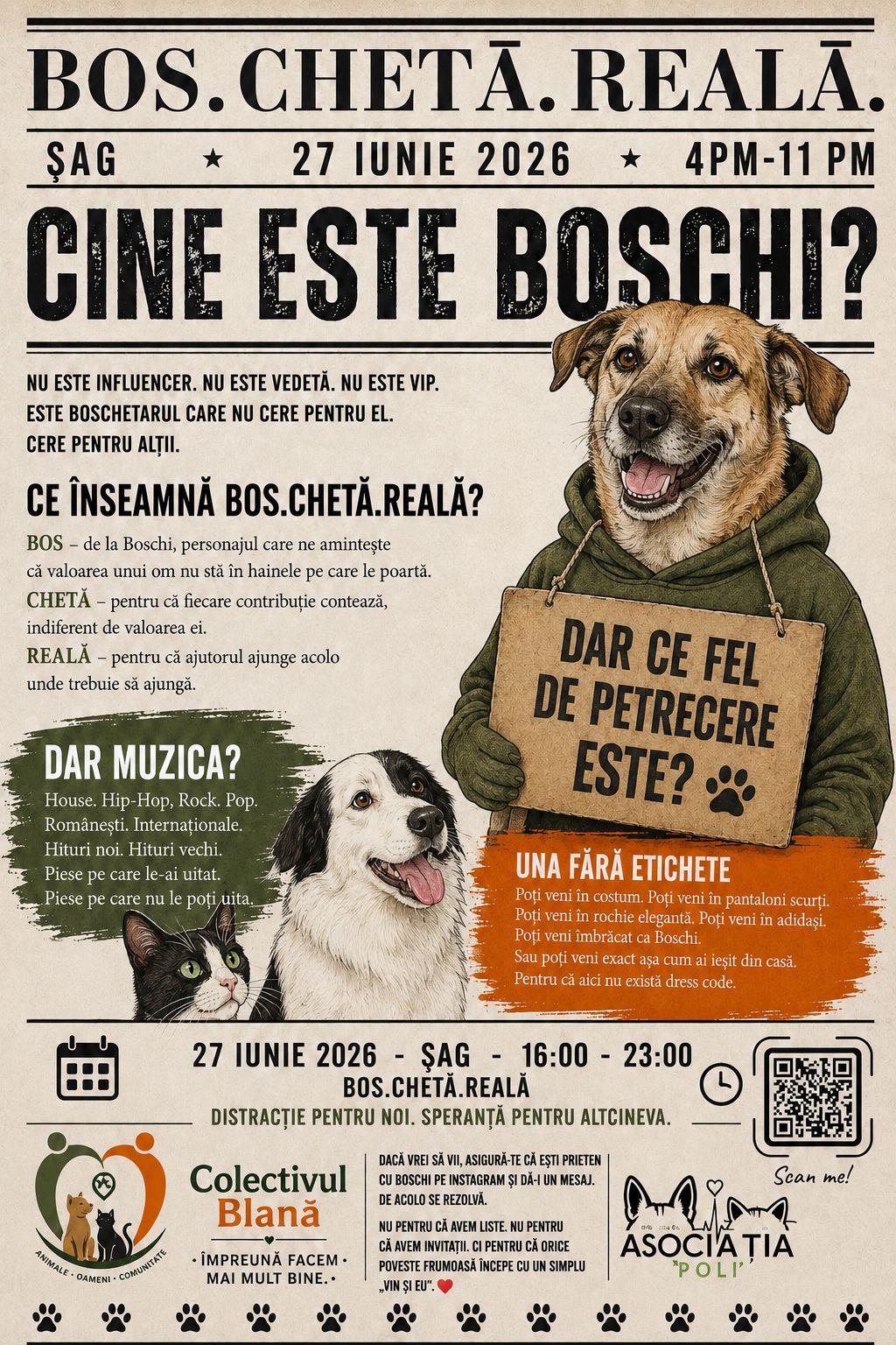 bos cheta reala petrecere caritabila Asociatia Poli