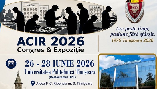 Timișoara găzduiește Congresul Național de Insignografie și Expoziția Colectivă de Insigne