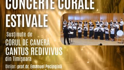 Corul de Cameră CANTUS REDIVIVUS concertează la Lugoj, Timișoara și Arad