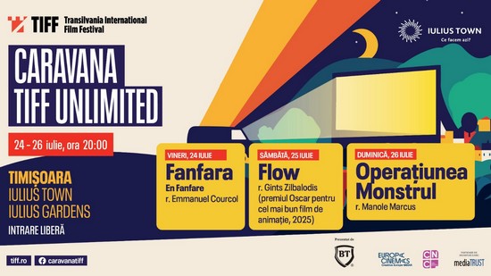Caravana TIFF aduce trei seri de cinema în aer liber la Timișoara
