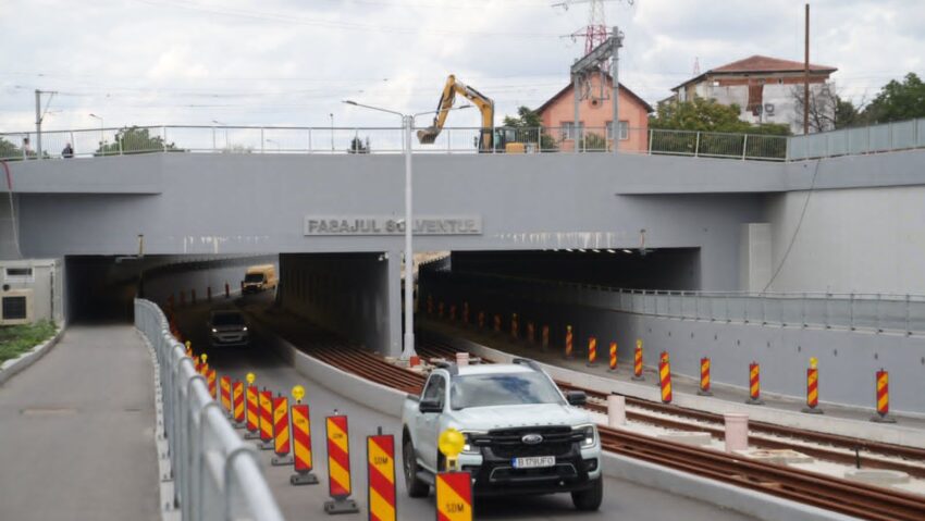 Pasajul Solventul se închide din nou pentru lucrări până la finalul anului