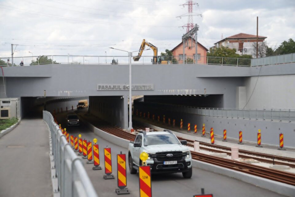 Pasajul Solventul se închide din nou pentru lucrări până la finalul anului