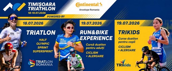 Timișoara Triathlon powered by Continental Anvelope România: peste 1.000 de sportivi din 23 de țări