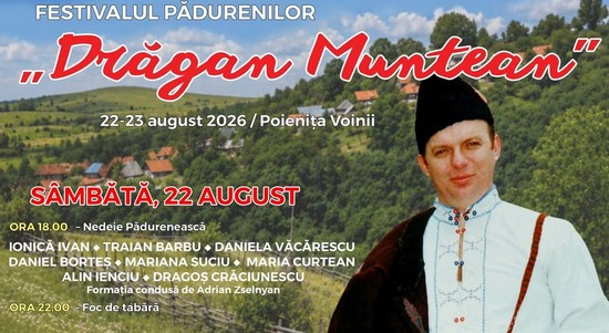 Festivalul Pădurenilor “Drăgan Muntean” 2026, la Poieniţa Voinii