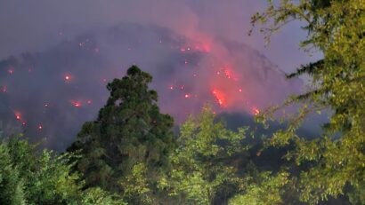 Incendiu de proporții în Parcul Național Domogled. DN 67D, închis din nou la Băile Herculane