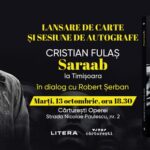 Cristian Fulaș lansează la Timișoara noul său roman „Saraab