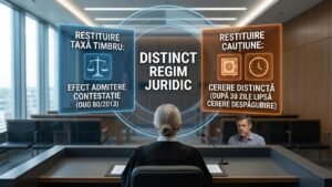 Restituire taxa timbru și cheltuieli judecata , nu și cauțiune (imagine generată cu AI)