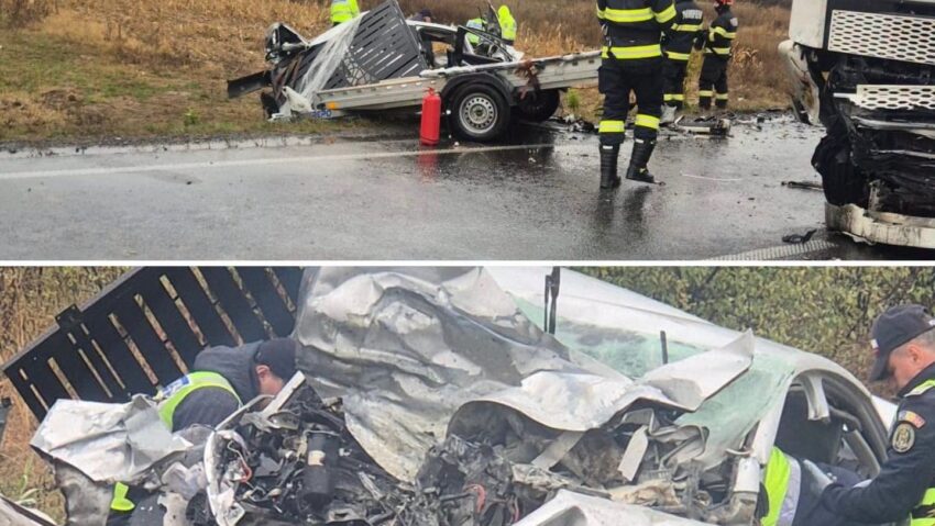 Un tânăr de 28 de ani a murit într-un accident pe DN 6, la ieșirea din Jupa