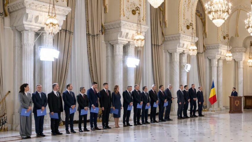 Luca Niculescu și miniștrii au depus jurământul la Palatul Cotroceni