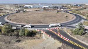 Trafic deviat pe o bretea provizorie, pe DN 69, în zona Mahle